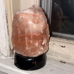 Himalayan Salt Lamp with Black Base